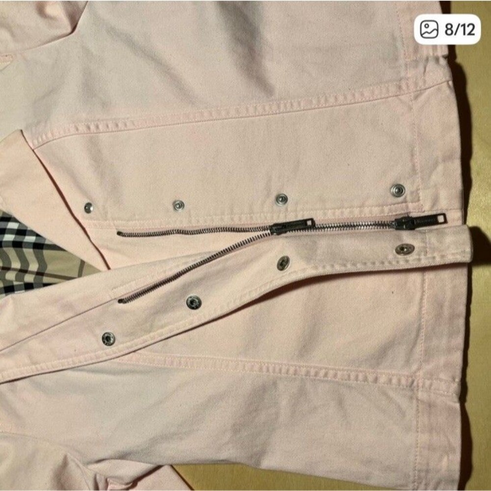 Women’s Pink US10 Burberry Lightweight Pink Jacket Classic Preppy Y2K - Picture 8 of 10